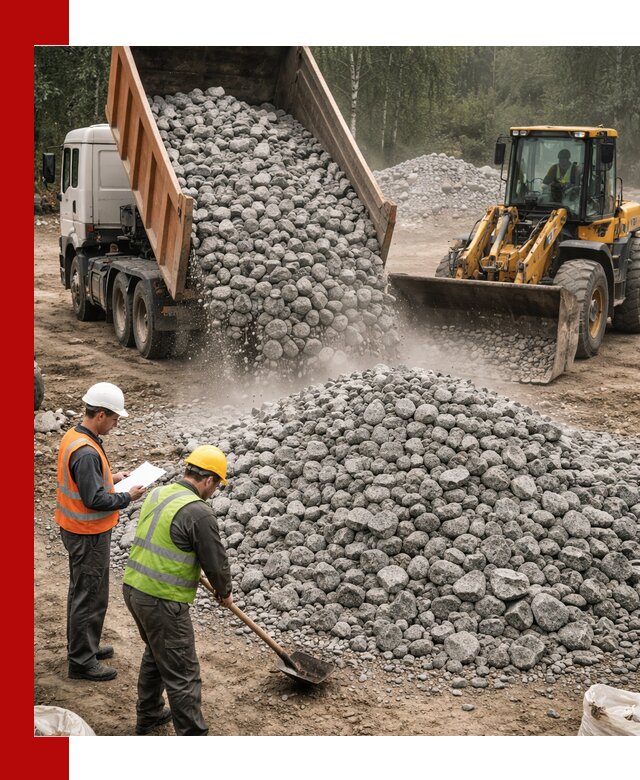 Гранитный щебень фракция 70-150 доставка в Петрозаводске