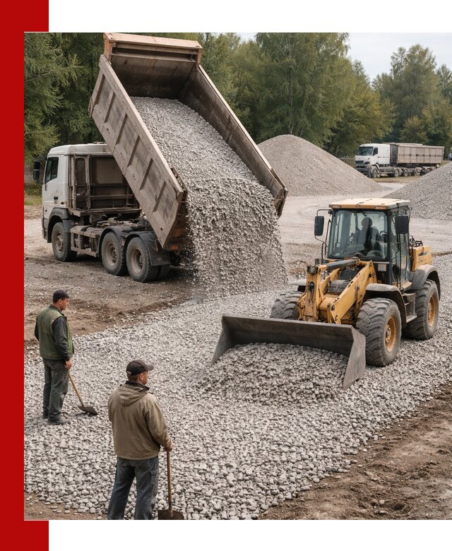 Купить гравийный щебень фракция 20-40 в Петрозаводске с доставкой