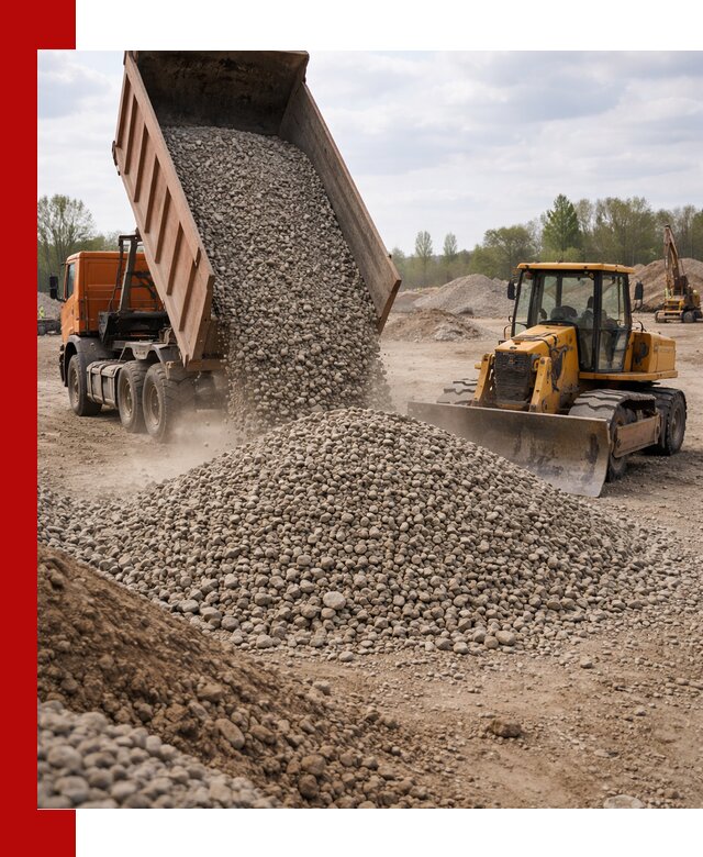 Доставка гравийного щебня фракции 40-70 в Петрозаводске