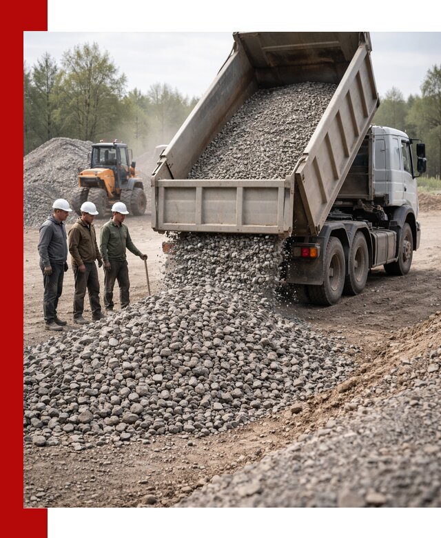 Доставка гравийного щебня фракции 70-120 в Петрозаводске