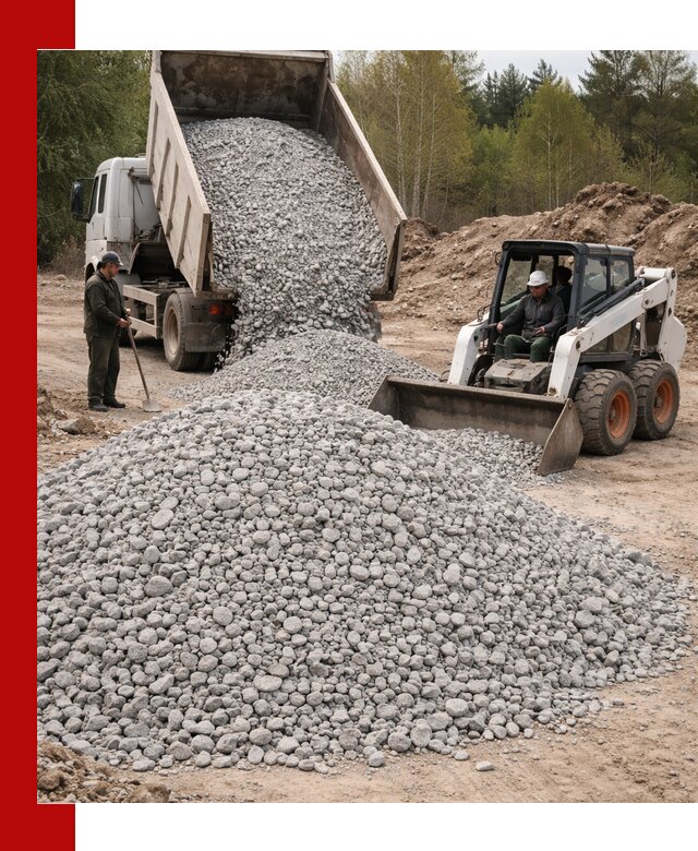 Доставка доломитового щебня в Петрозаводске напрямую от карьера