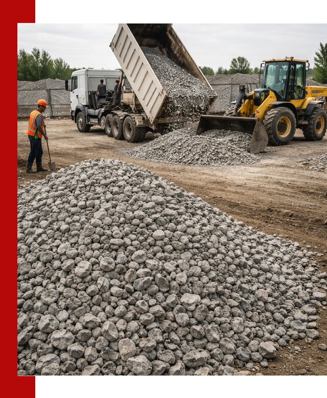 Доставка бетонного щебня фракции 40-70 в Петрозаводске