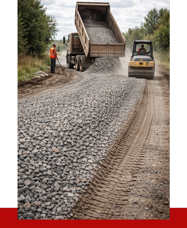 Щебень для отсыпки дороги в Петрозаводске от 2741 р. ПРОНЕРУДПтр