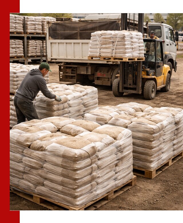 Карьерный песок в мешках с доставкой в Петрозаводске