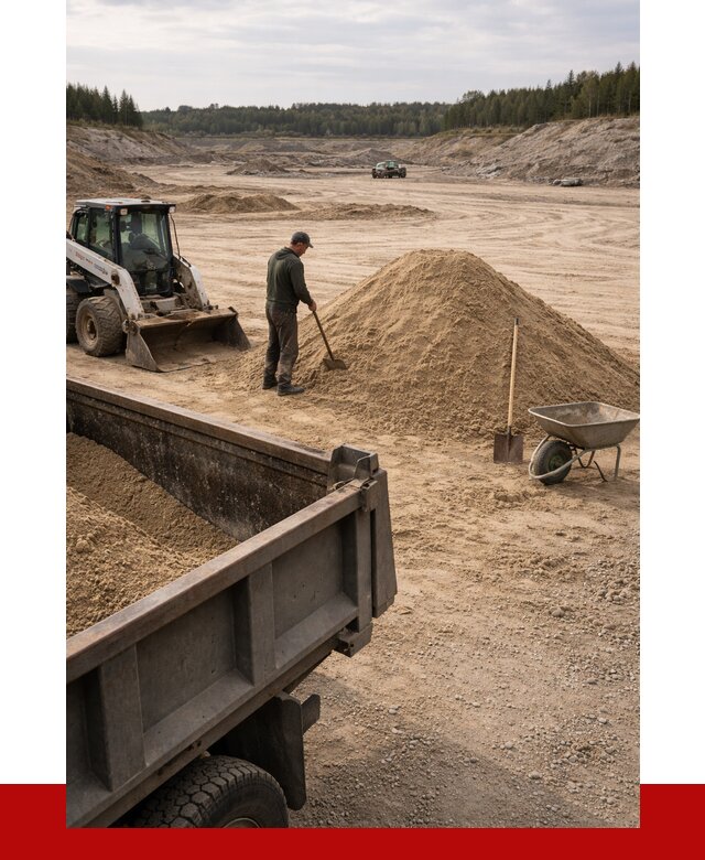 Карьерный песок среднезернистый в Петрозаводске, от 2233 р. ПРОНЕРУДПтр