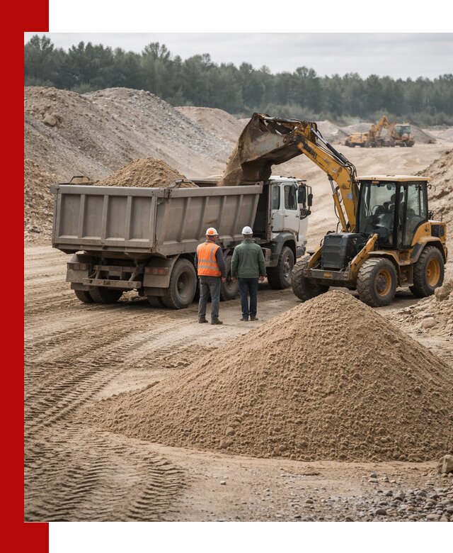 Карьерный среднезернистый песок с доставкой в Петрозаводске