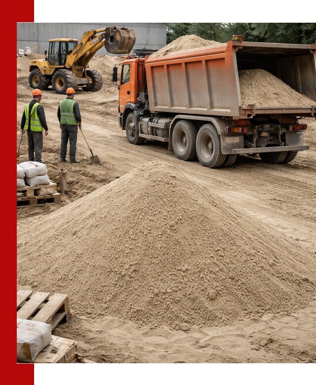 Доставка и продажа мытого речного песка в Петрозаводске