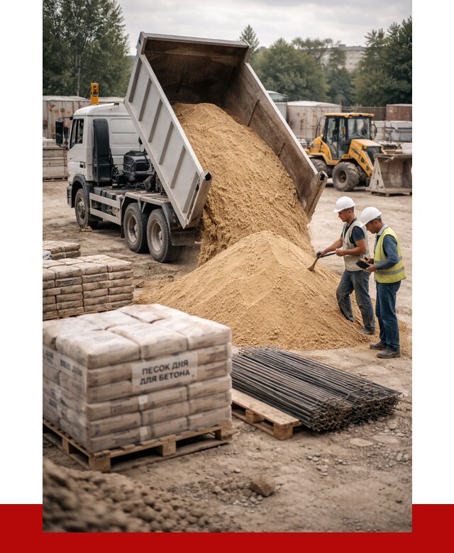 Песок для бетона в Петрозаводске от 2538 р. с доставкой, ПРОНЕРУДПтр