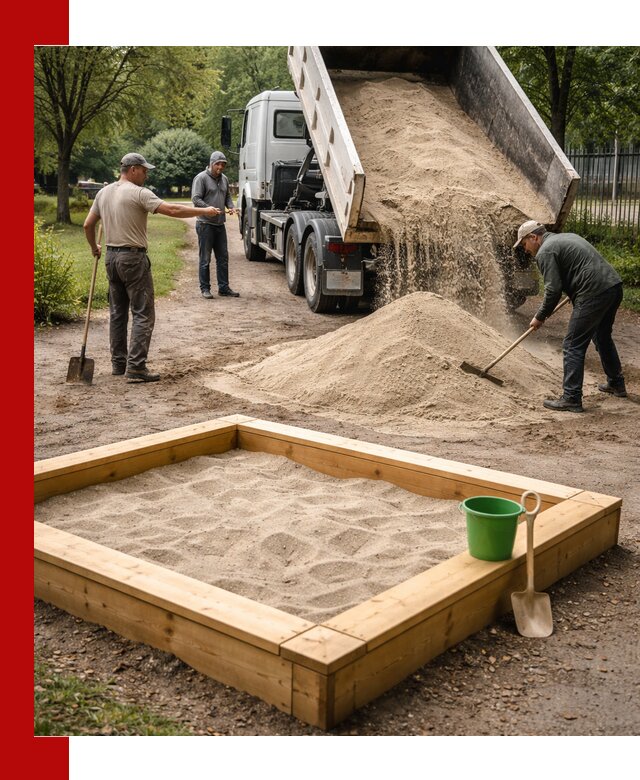Песок для песочницы с доставкой в Петрозаводске недорого и чистый