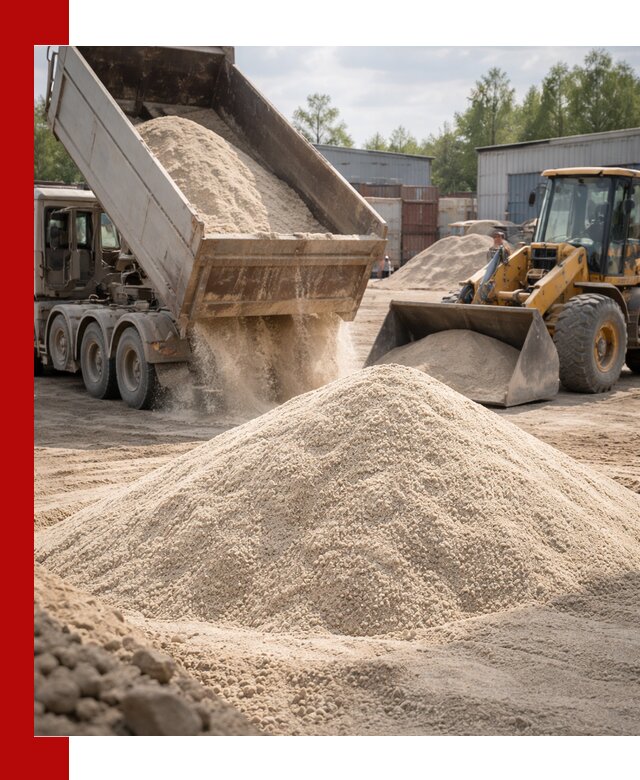 Кварцевый песок с доставкой в Петрозаводске для строительных работ