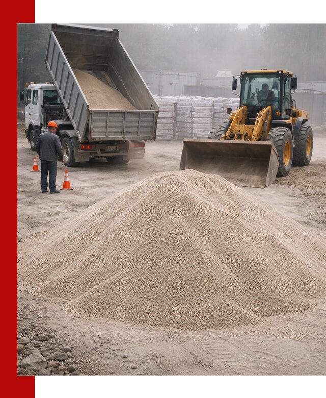 Кварцевый песок фракция 0–8 для стройработ в Петрозаводске