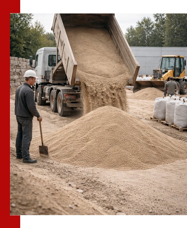 Кварцевый песок фракция 0–3 мм с доставкой в Петрозаводске