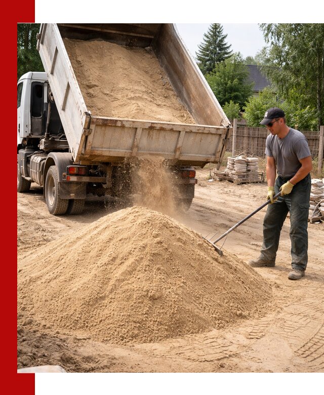 Доставка сухого песка самосвалами в Петрозаводске