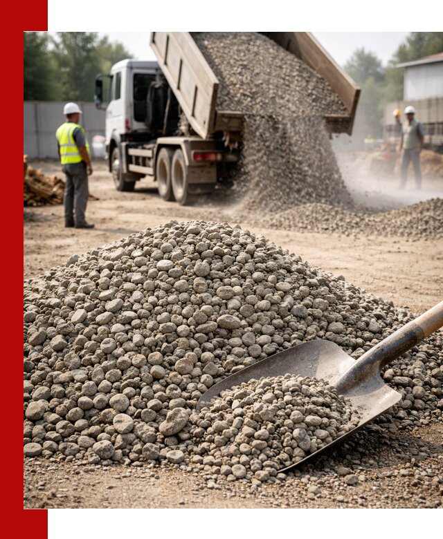 Доставка гравия фракции 20-40 в Петрозаводске с самосвалами