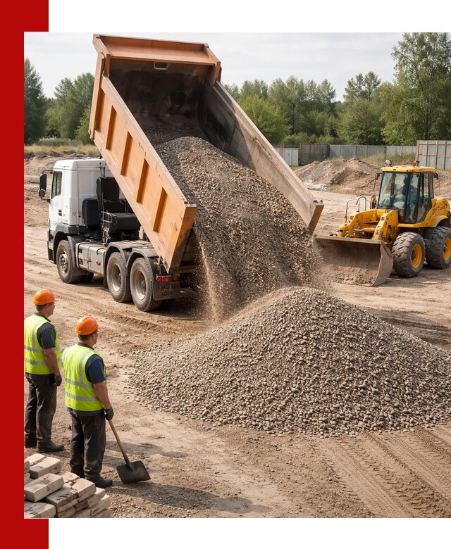 Доставка щебёночно-песчаной смеси ЩПС С7 в Петрозаводске