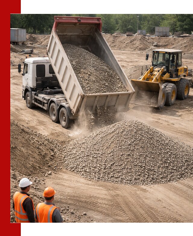 Щебень с песком (ЩГПС С2) с доставкой в Петрозаводске
