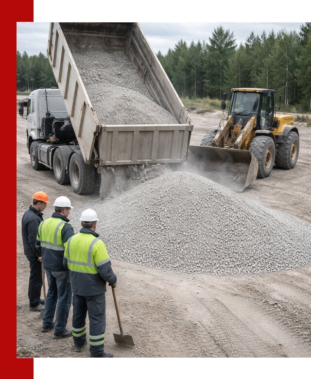 Известняковый отсев 0-5 доставка в Петрозаводске быстро и выгодно