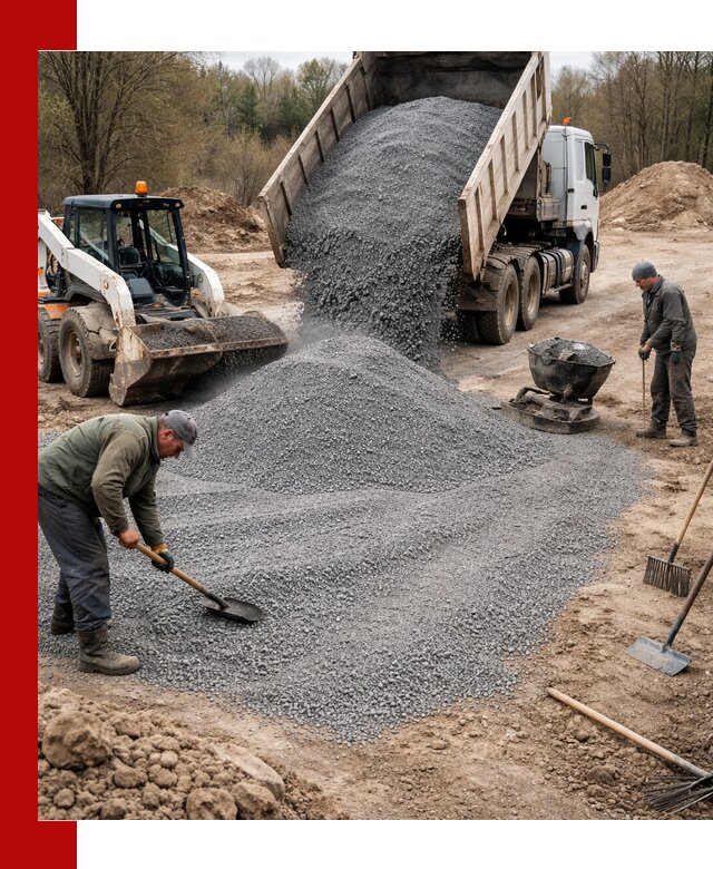 Отсев для подсыпки в Петрозаводске — доставка и подсыпка на участок