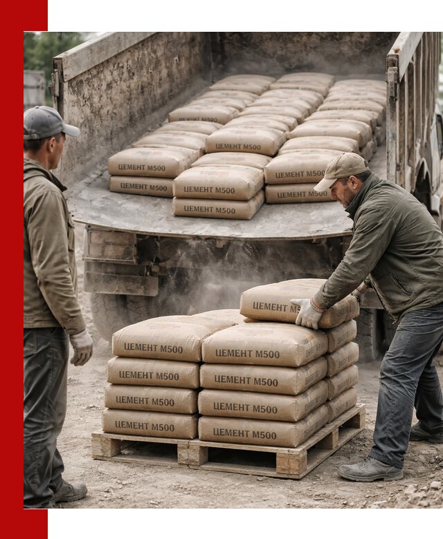 Цемент М500 с доставкой самосвалом в Петрозаводске