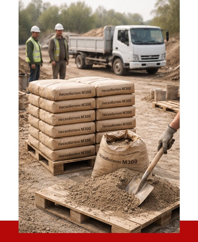 Пескобетон М300 в Петрозаводске с доставкой от 4720 р. за куб | ПРОНЕРУДПтр