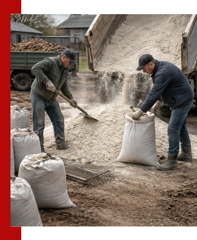 Доставка извести пушонки в Петрозаводске оптом и мелким оптом