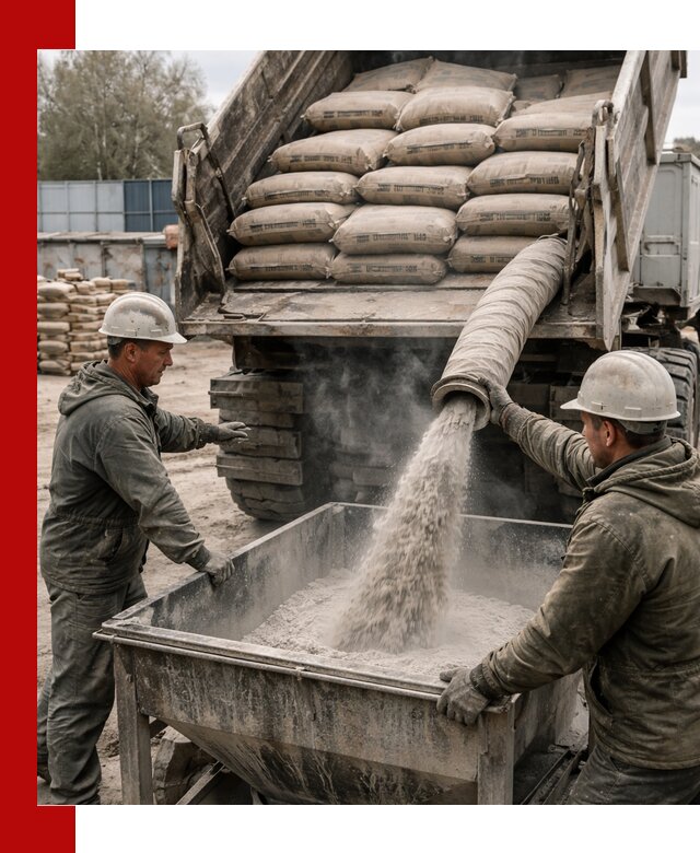 Доставка цемента М400 в Петрозаводске оптом и в розницу