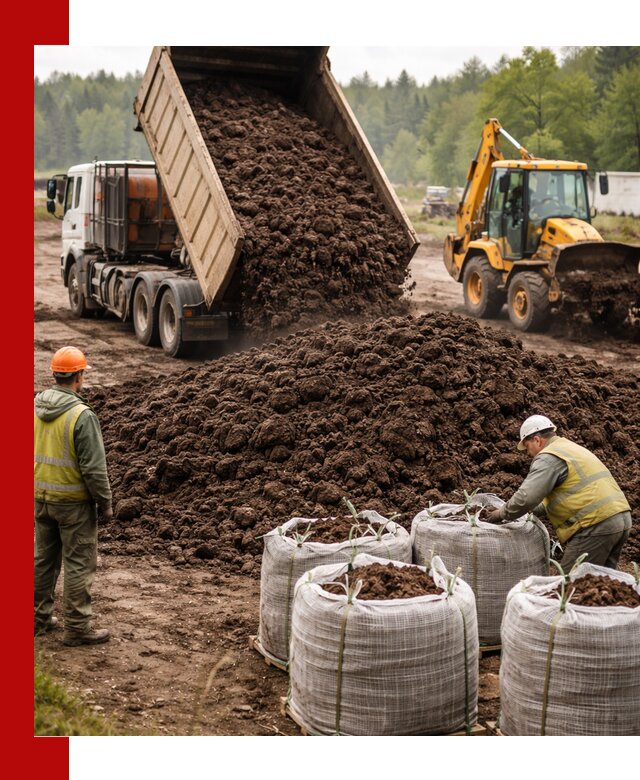 Доставка нейтрального торфа в Петрозаводске оптом и в розницу