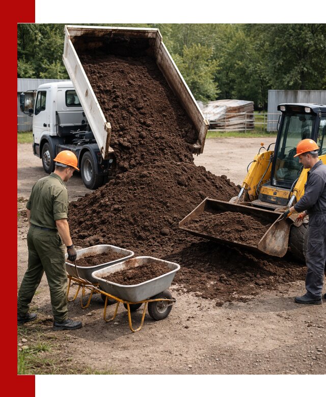 Доставка торфо-земляной смеси в Петрозаводске для огорода и ландшафта