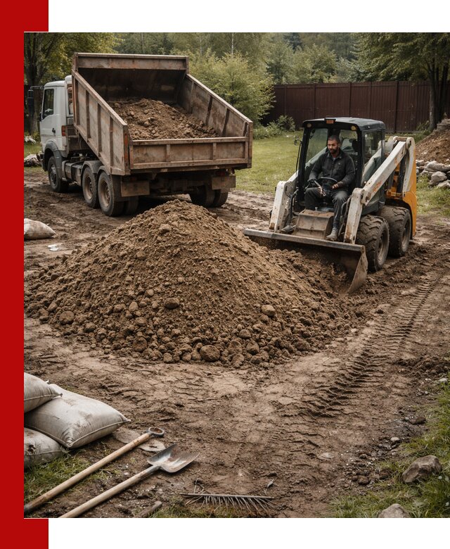 Суглинок для планировки участков в Петрозаводске с доставкой и выгрузкой