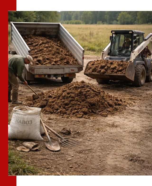 Доставка конского навоза в Петрозаводске с разгрузкой и доставкой на объект