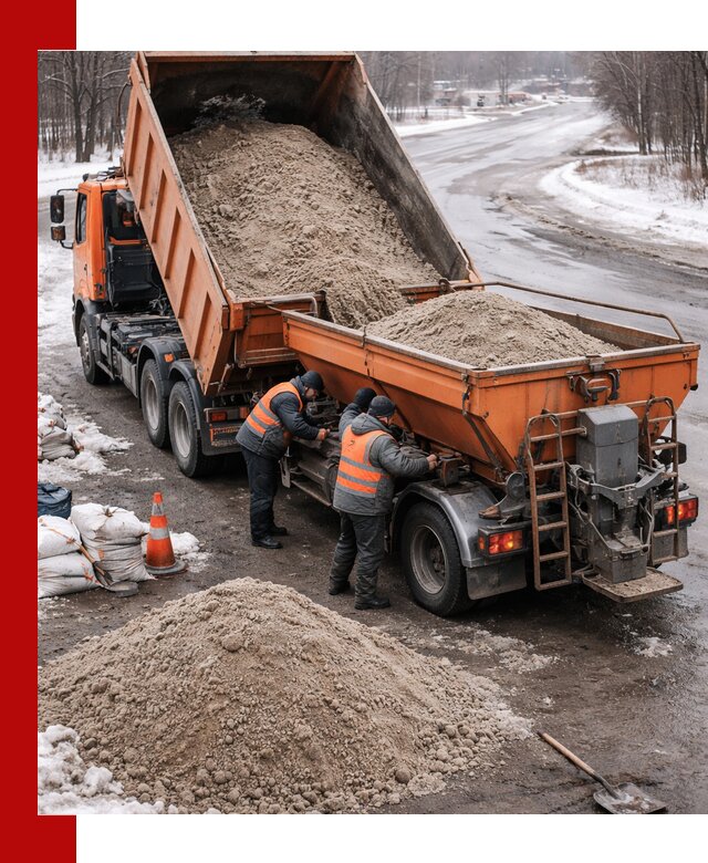 Поставка и вывоз пескосоля в Петрозаводске оптом и в розницу