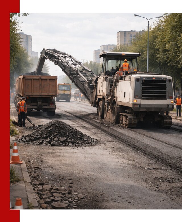 Фрезерованный асфальт в Петрозаводске — удаление и вывоз старого покрытия