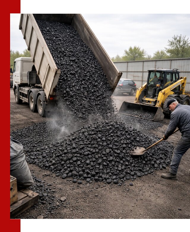 Доставка угля орех в Петрозаводске оптом и в розницу