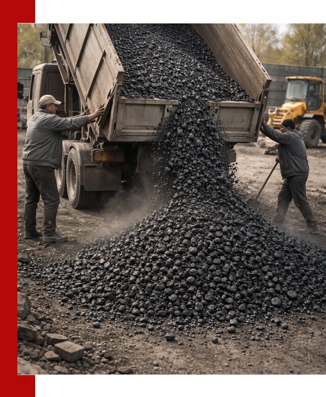 Доставка угля семечка самосвалами в Петрозаводске