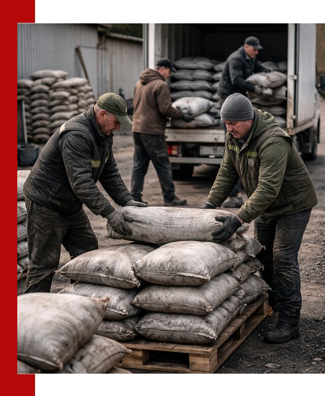 Доставка угля в мешках по выгодным ценам в Петрозаводске