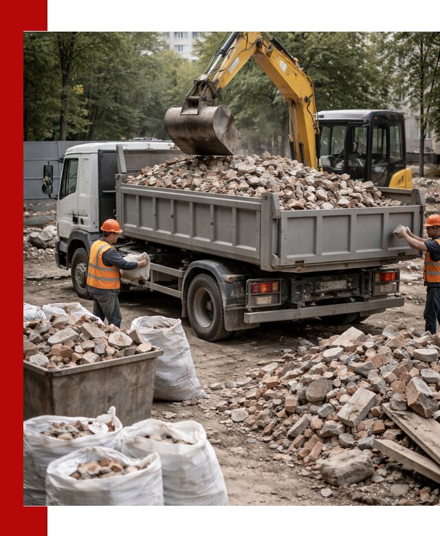 Вывоз строительного мусора в Петрозаводске с самосвалами и контейнерами