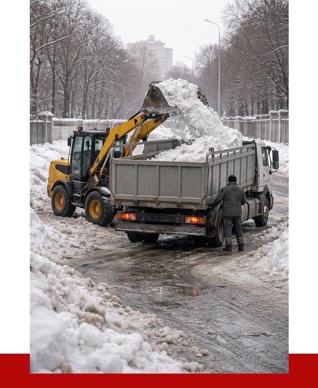 Вывоз снега с погрузкой в Петрозаводске от 3553 р. ПРОНЕРУДПтр