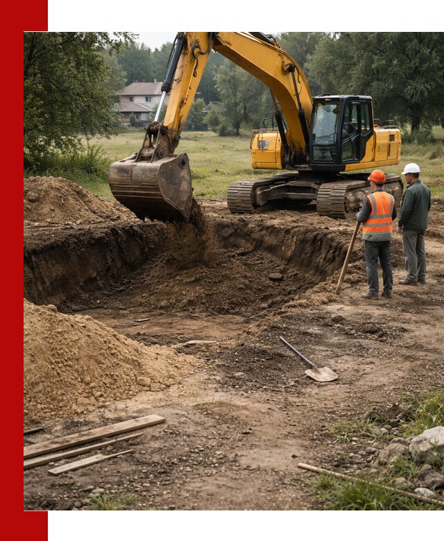 Рытье котлована под фундамент в Петрозаводске (быстро и недорого)