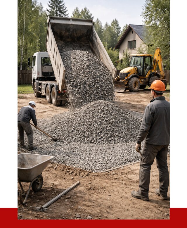 Отсыпка участка щебнем в Петрозаводске от 6598 р. ПРОНЕРУДПтр