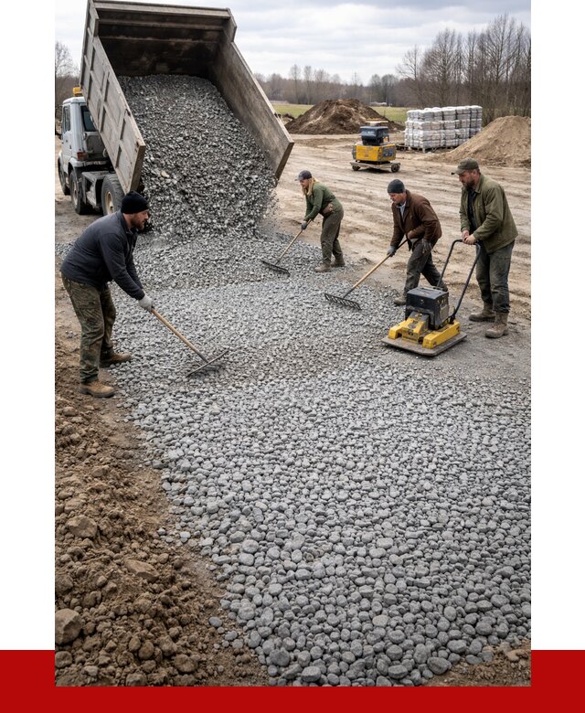 Устройство щебеночной подушки в Петрозаводске от 4568 р. ПРОНЕРУДПтр