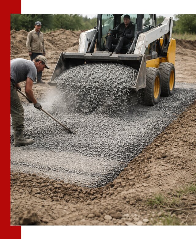 Устройство щебеночной подушки в Петрозаводске для дорог и фундаментов